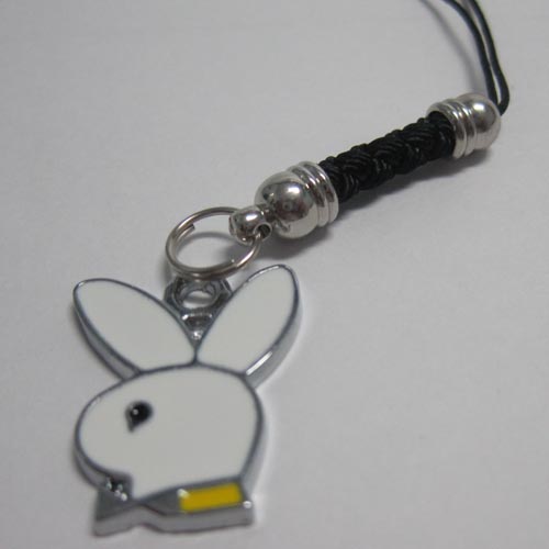 CH10-PLAYBOY金屬手機吊飾(白)